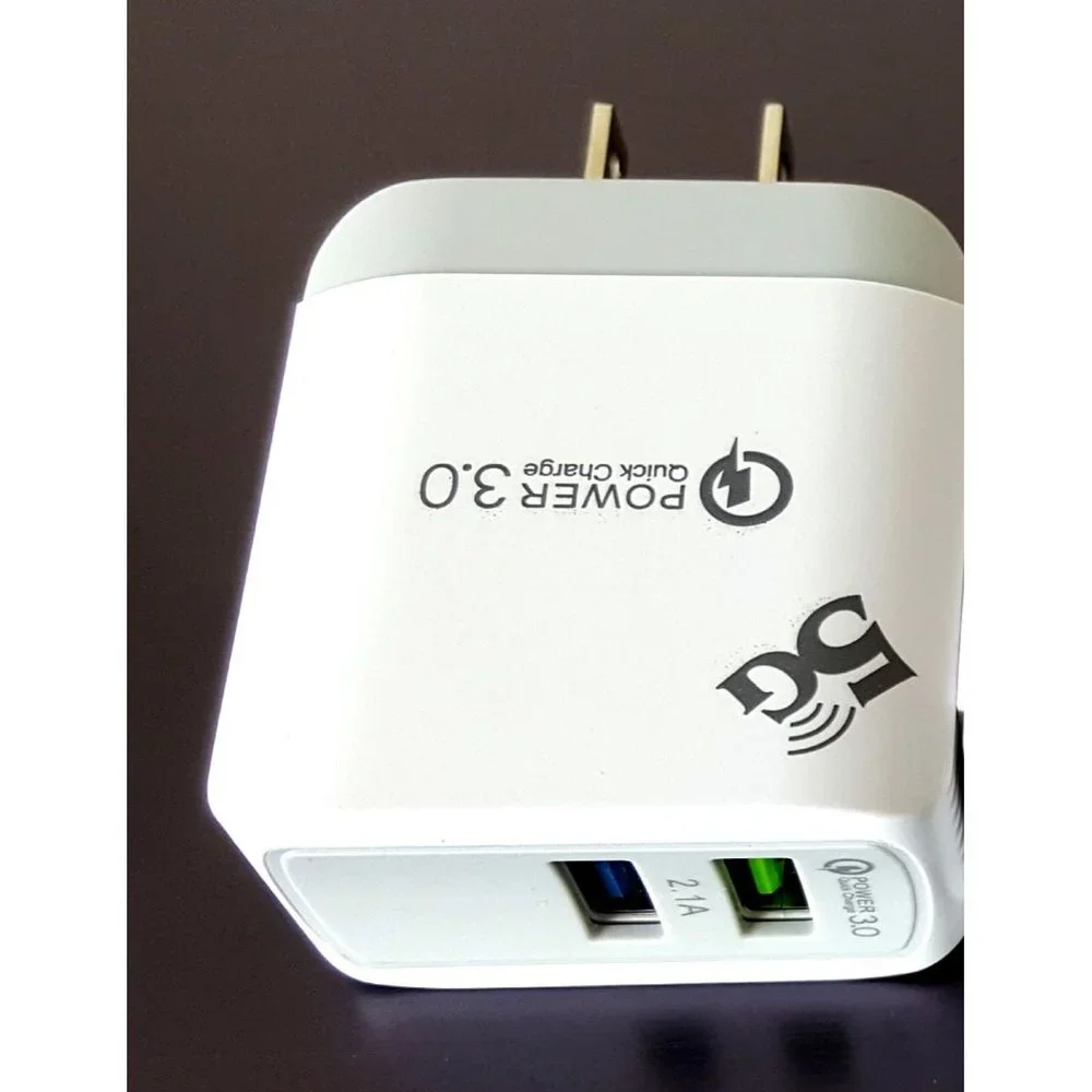 3pack Double Port Wall Charger Phone Travel Charger QC 3.0 Quick Charge